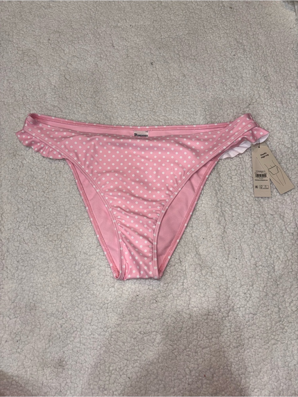 NWT Pink Polka Dot Bikini Bottom XL